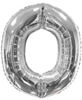 Number 0 Silver 34"