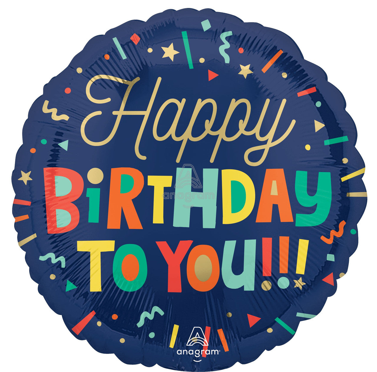 Happy Birthday Bright Blocks 18"