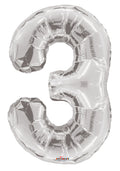 Number 3 Silver 34"
