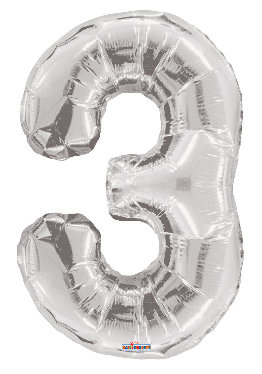 Number 3 Silver 34"