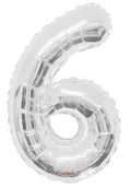 Number 6 Silver 34"
