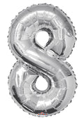 Number 8 Silver 34"