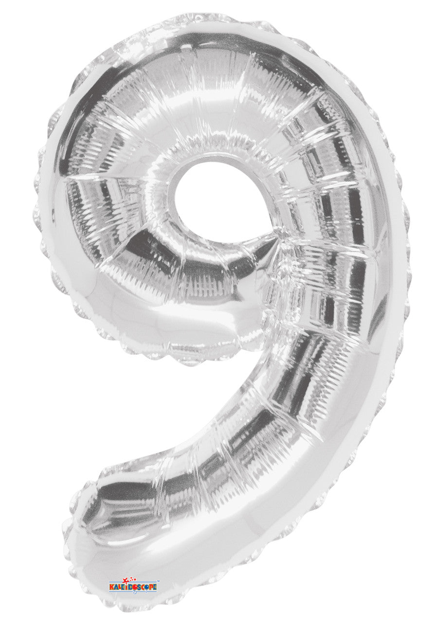 Number 9 Silver 34"