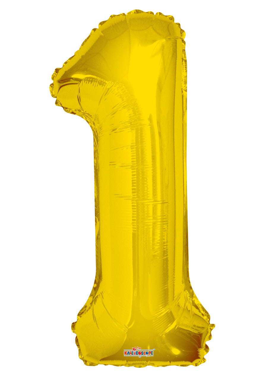 Number 1 Gold 34"