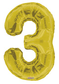Number 3 Gold 34"