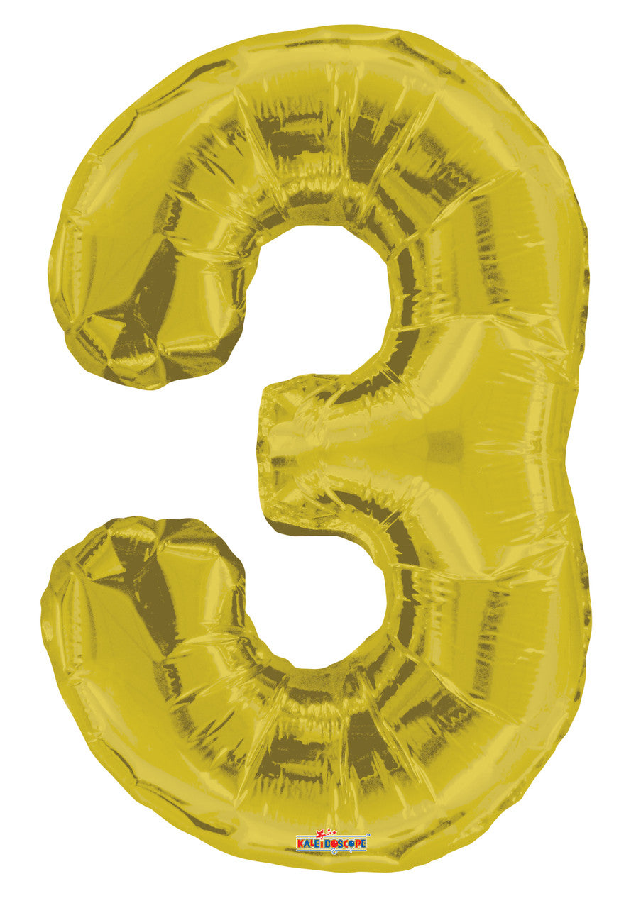 Number 3 Gold 34"