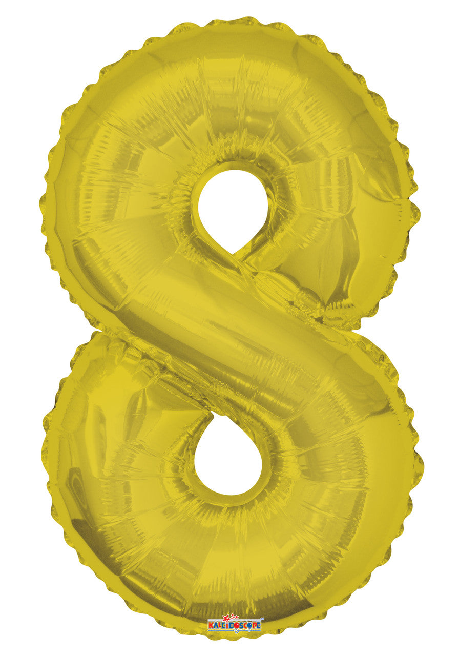 Number 8 Gold 34"