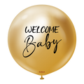 Welcome Baby Mirror Gold 36"