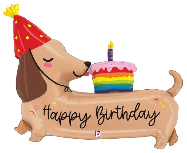 Happy Birthday Dachshund Dog 43"