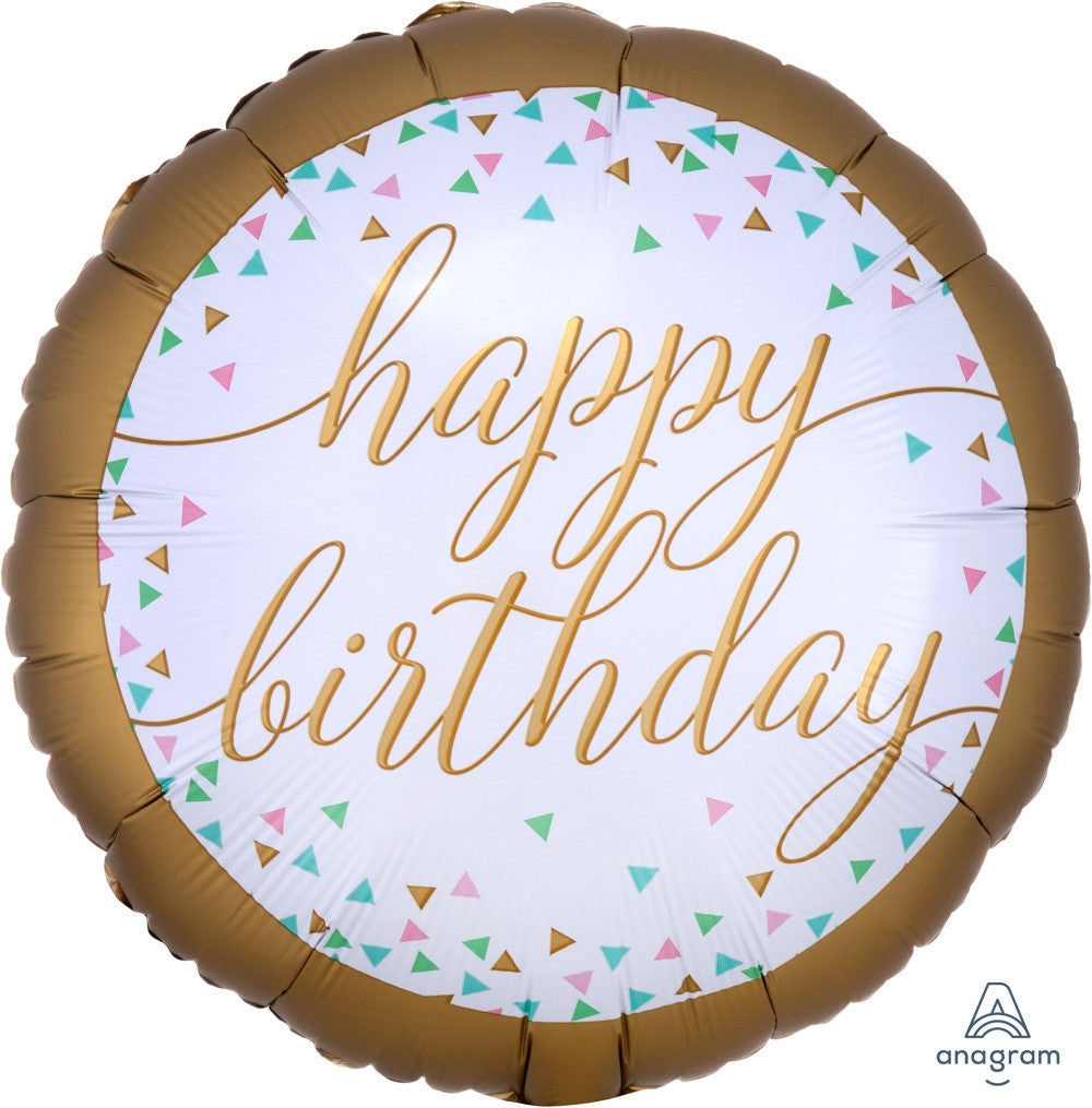 Happy Birthday Pastel Confetti 18"