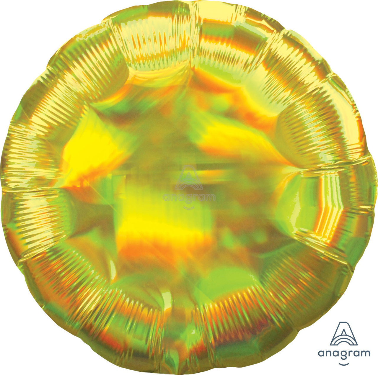 Round Iridescent Yellow 18"