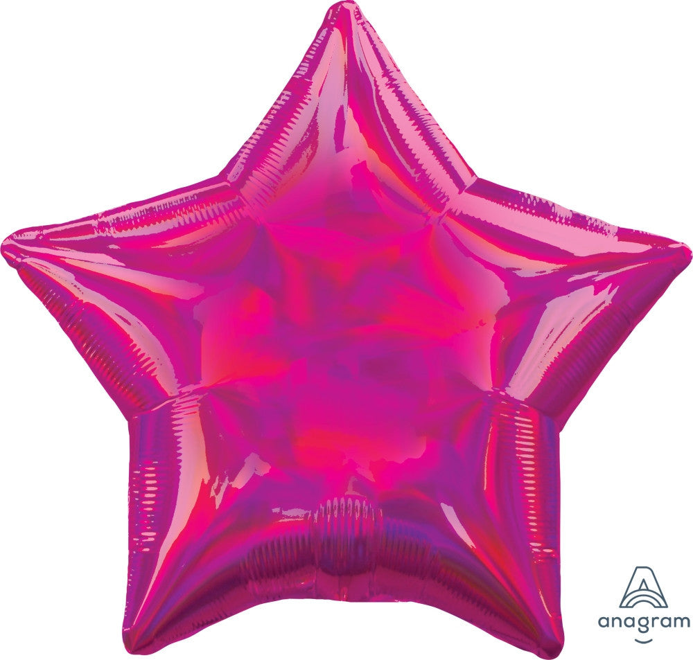 Star Iridescent Magenta Pink 19"