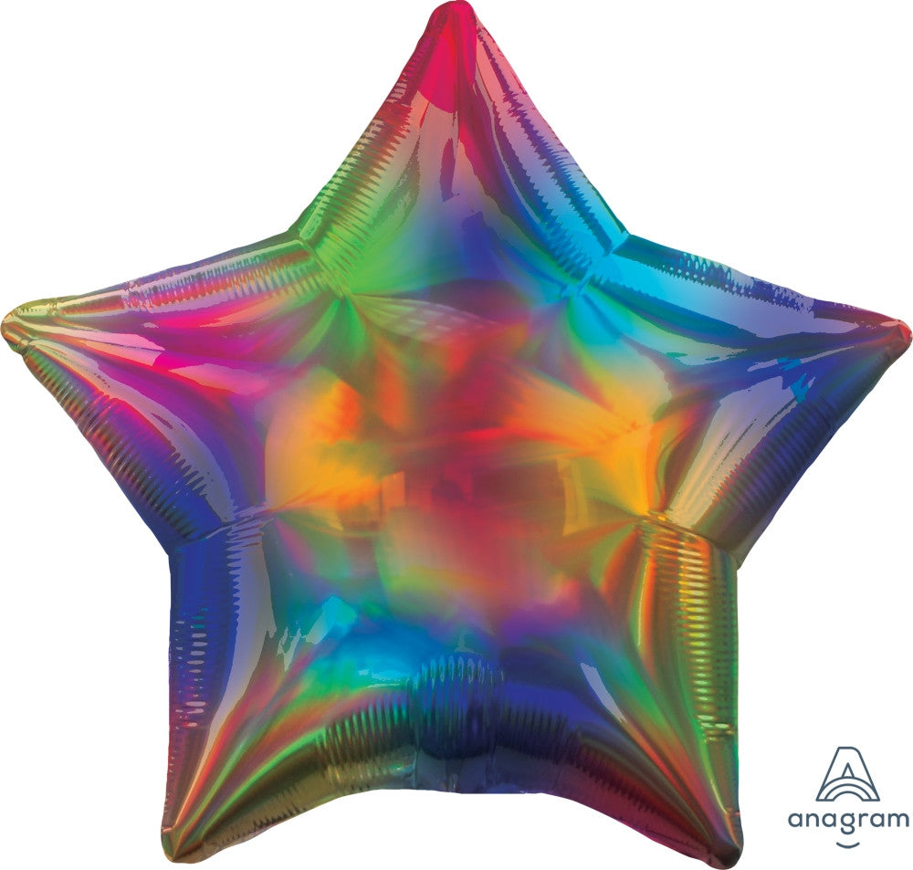 Star Iridescent Rainbow 19"