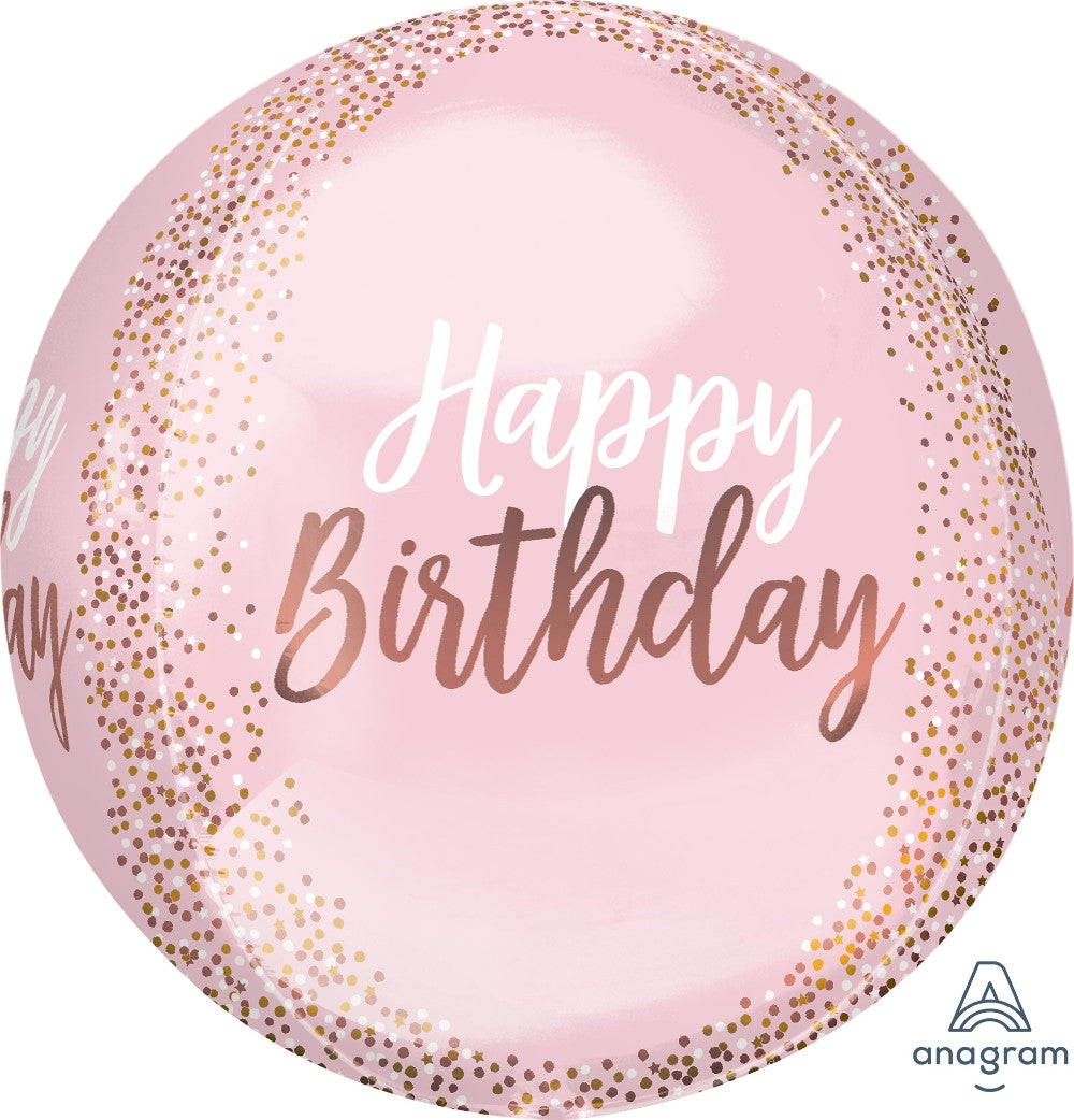 Happy Birthday Blush 16"