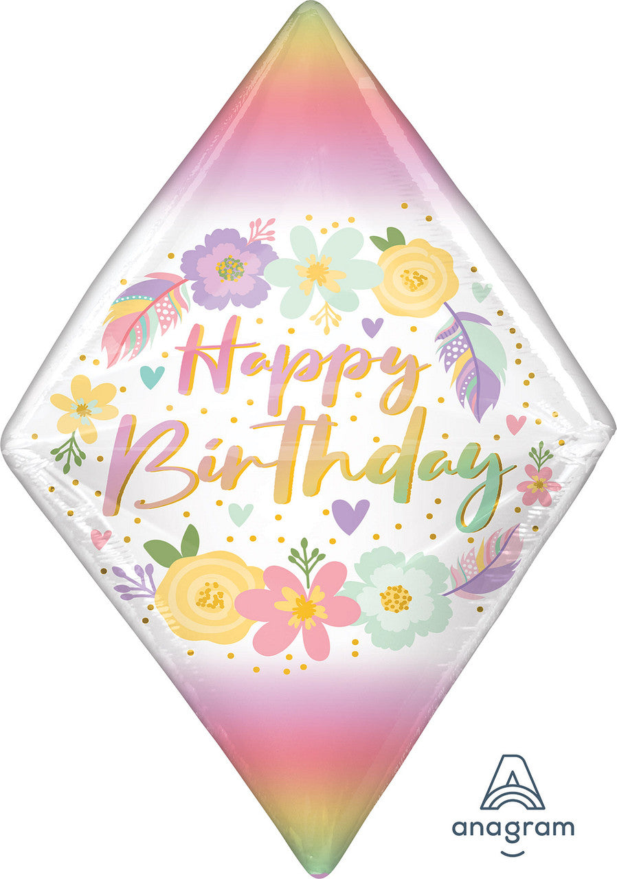 Happy Birthday Boho Gem Anglez 25"