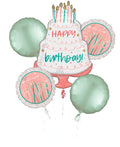 Bouquet Happy Birthday Cake
