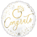 Congrats White Wedding Engagement 17"