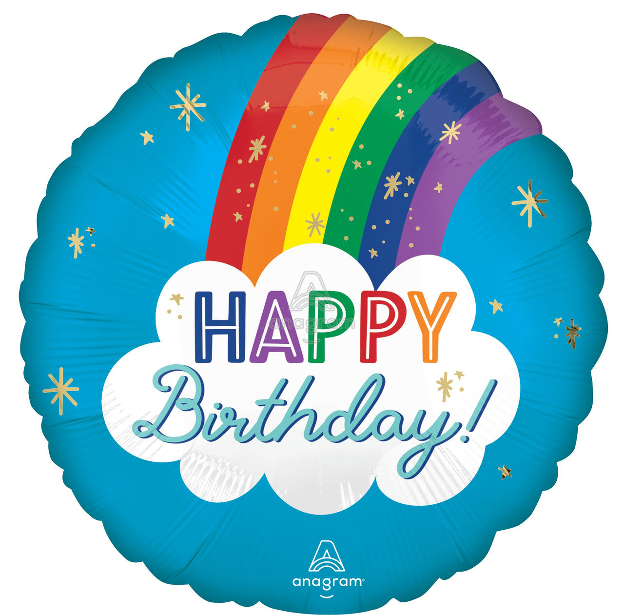 Happy Birthday Rainbow 18"