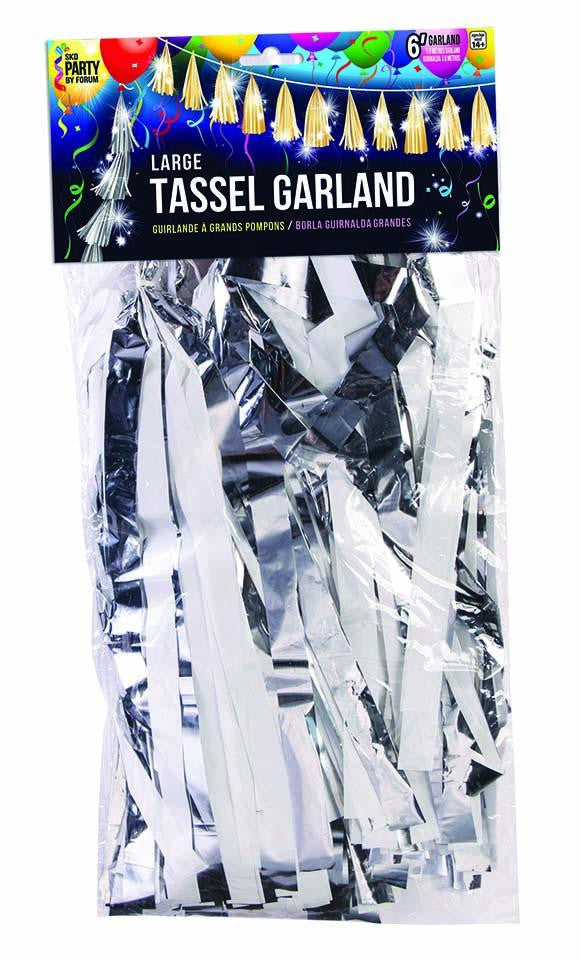 Tassel Silver & White