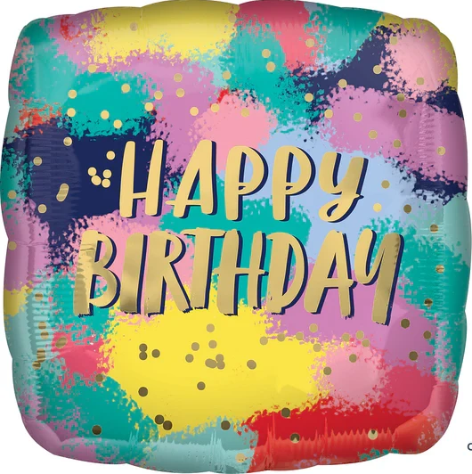 Happy Birthday Painted 17"