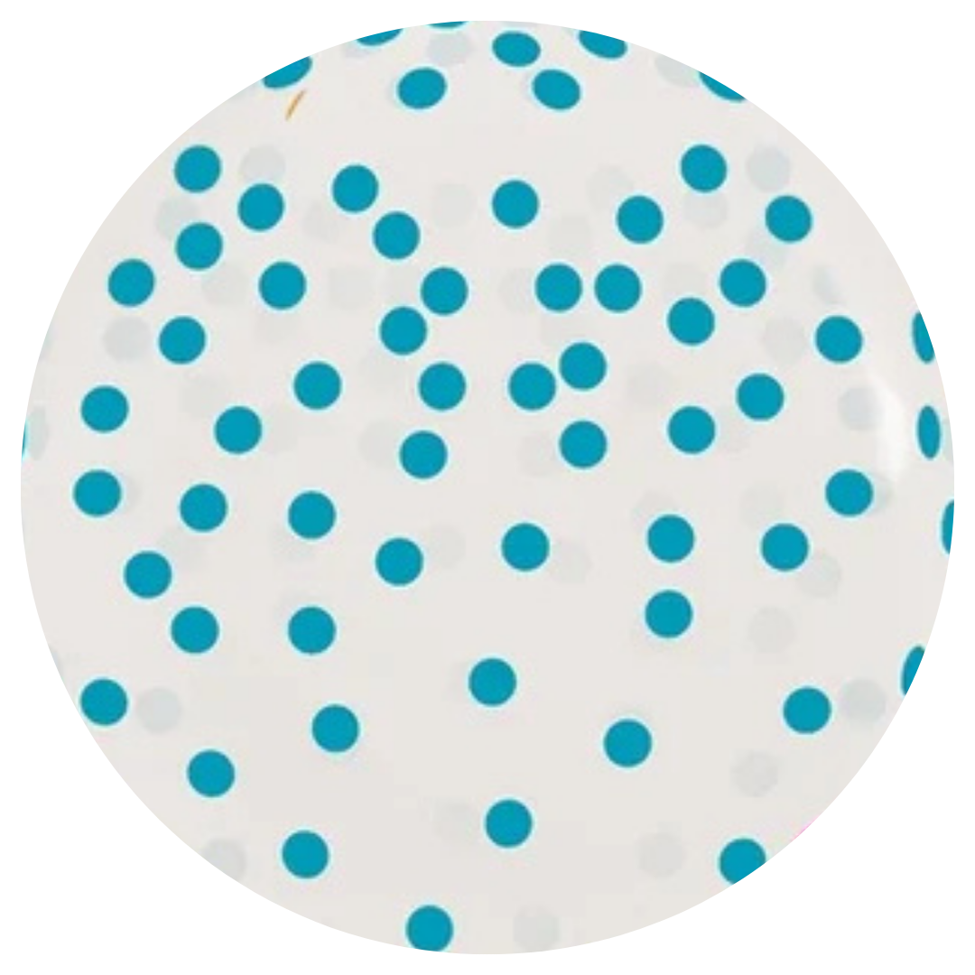 Blue neon confetti print