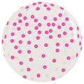 Pink neon confetti print