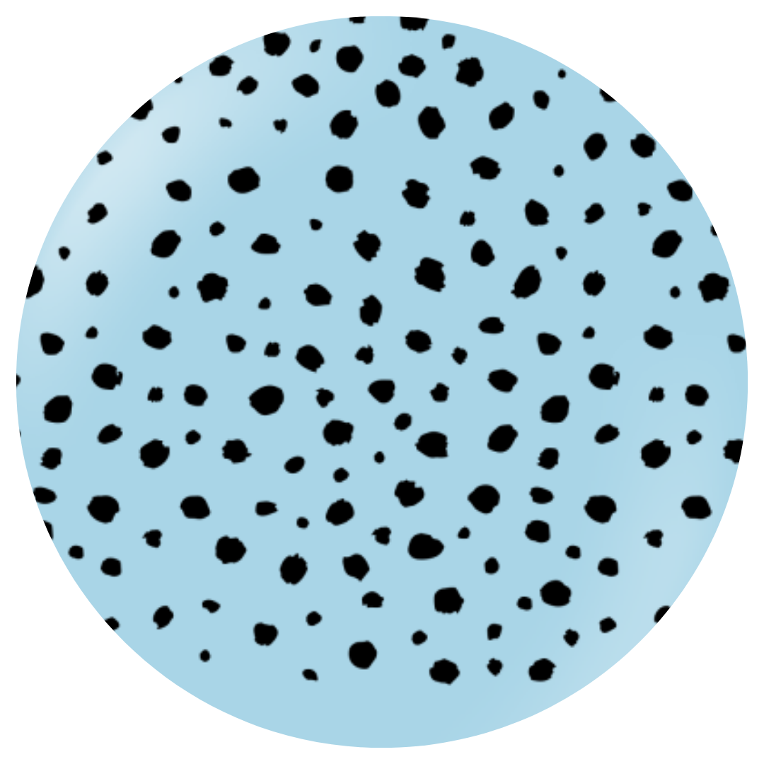 Safari Cheetah Macaron Blue w/Black