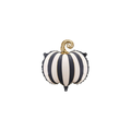 Pumpkin Black and White Stripes