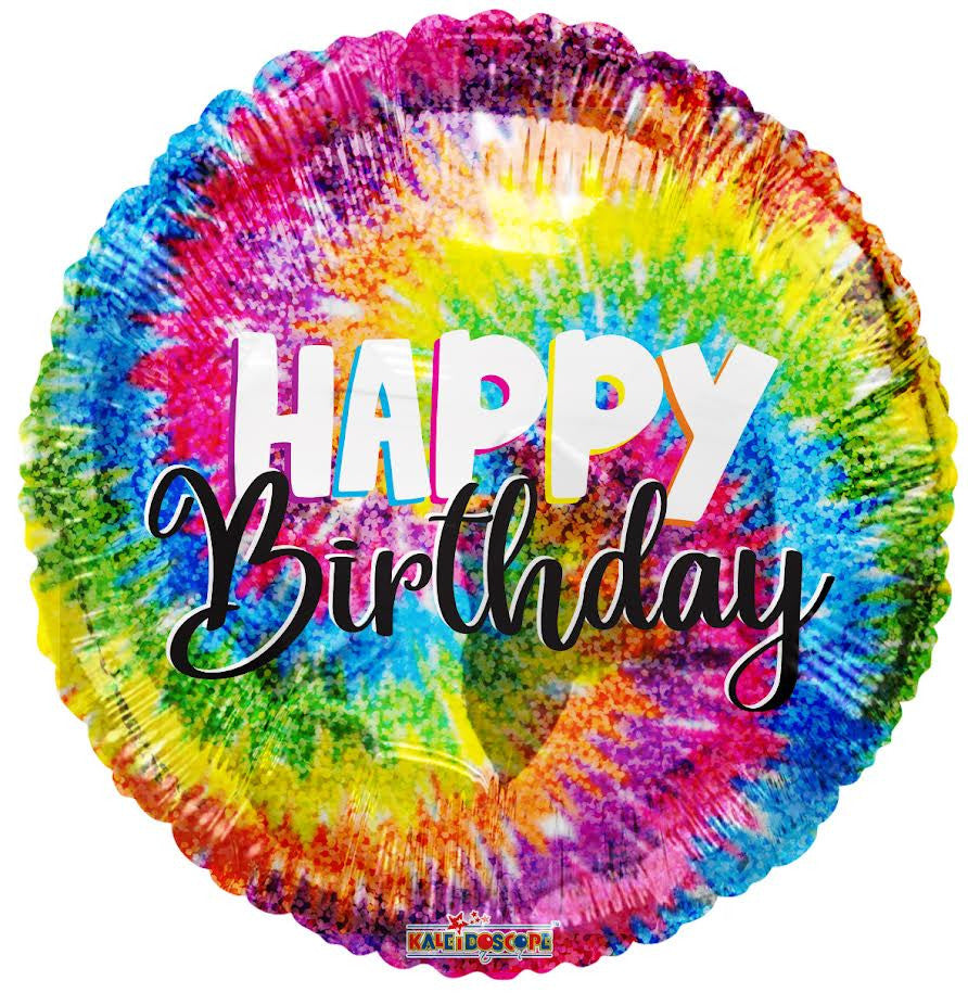 Happy Birthday Groovy Holographic 18"